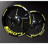 Autocollants Jantes Autocollants pour Jantes De Moto 17 Pouces pour MT07 MT-07 MT 07, Bandes Réfléchissantes pour Moyeux, Kit Complet(Couleur 4)