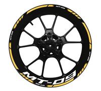Autocollants Jantes Autocollants pour Jantes De Moto 17 Pouces pour MT09 MT 09 MT-09, Bandes Réfléchissantes pour Moyeux, Kit Complet(Couleur 13)