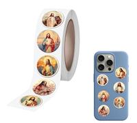 Autocollants Jésus Cœur - Autocollants de versets bibliques - Accessoires de scrapbooking en vinyle - Étiquettes de prière motivantes - Coffret cadeau spirituel pour femmes et hommes - Journal