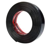 Autocollants Jupe Latérale Voiture Garniture Carrosserie Chromée Protection Porte Fenêtre Bande Décorative Imperméable PVC Noir Brillant Jupe Latérale Voiture(3Mx21MM-b)