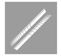 Autocollants Jupes Latérales Voiture 2 Pièces Longues Bandes Tuning Abri Rayures Film Vinyle Habillage Jupe Latérale Diffuseur(White)