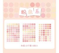 Autocollants Kawaii Avec Chiffres Et Lettres Coeur À Pois, Étiquette De Base Pour L'école Maternelle, Papeterie De Décoration Pour Journal Intime, 3 Pièces/Paquet