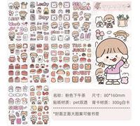 Autocollants Kawaii Imperméables Lapin Crème De Vacances, Étiquette Scrapbooking, Décor Artistique, Pour Journal Intime, Papeterie Pour Journal Intime, Diy Bricolage, 10 Feuilles/Ensemble