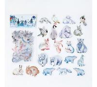 Autocollants Kawaii Pour Scrapbooking, Étiquette Artisanale Décorative, Pour Journal Intime, Carnet De Voyage, Animal Nature, Papeterie, Diy Bricolage, 40 Pièces/Lot