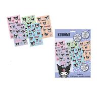 Kuromi Lot de 5 feuilles d'autocollants