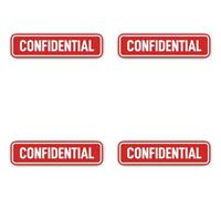 Autocollants laminés : 100 mm, 4 pièces - Signal confidentiel résistant pour les domaines droits