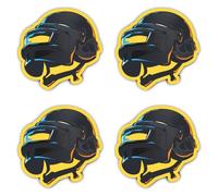 Autocollants laminés : 150 mm, lot de 4 - Autocollants pour casque de jeu Mega Gaming résistant aux intempéries