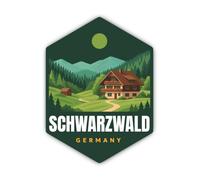 Autocollants laminés : 200 mm, 1 pièce - Autocollant grand format de la Forêt-Noire Allemagne résistant aux intempéries