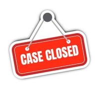 Autocollants laminés : 200 mm, 1 pièce - Grand panneau de porte Case Closed laminé