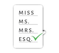 Autocollants laminés : 200 mm, 1 pièce - MISS MS. MRS. ESQ Plaque de porte résistante aux intempéries