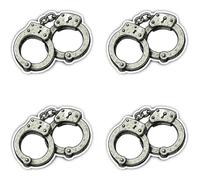 Autocollants laminés : 75 mm, lot de 4 - Motif menottes pour police, cabinet, droit pénal