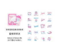 Autocollants Lapin Et Fille En Papier, Doux Et Lumineux, Dessert De Jardin, Autocollants De Série De Vente Pour Manuel Et Journal Intime