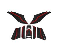 Autocollants Latérale Accessoires Moto Autocollants Réservoir Carburant Autocollants Protection Coussin Traction De Réservoir pour X Max 300 pour XMAX300 2023(Black 1)