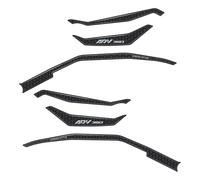 Autocollants Latéraux De Protection De Réservoir pour Moto pour ADV 350 Adv350 2022 2023. Kit De Protection Antidérapant. AntidéRapants RéServoir(Noir 4)