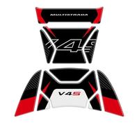 Autocollants Latéraux De Protection De Réservoir pour Moto pour Ducati Multistrada V4 S V4S 2021-2024 Autocollants Décoratifs Imperméables Autocollant De RéServoir(Noir 3)