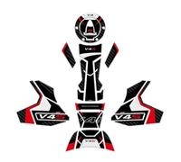 Autocollants Latéraux De Protection De Réservoir pour Moto pour Ducati Multistrada V4 S V4S 2021-2024 Autocollants Décoratifs Imperméables Autocollant De RéServoir(Noir 1)