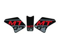 Autocollants Latéraux De Protection De Réservoir pour Moto pour MT-07 MT07 2021 2022, Protection Antidérapante pour Réservoir D'essence AntidéRapants RéServoir(Rouge)