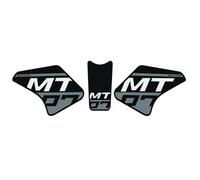 Autocollants Latéraux De Protection De Réservoir pour Moto pour MT-07 MT07 2021 2022, Protection Antidérapante pour Réservoir D'essence AntidéRapants RéServoir(Argent)