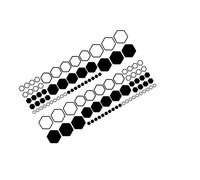 Autocollants latéraux de voiture, graphismes créatifs en nid d'abeille, passages de roues arrière, autocollants en vinyle, garnitures, accessoires de réglage extérieur automobiles(Black)