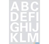 Autocollants lettres A-Z HERMA film blanc 25 mm 2 feuilles à 15 autocollants