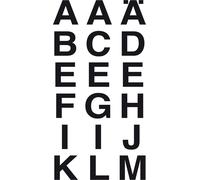 Autocollants lettres A-Z HERMA film noir 20 x 20 mm 2 feuilles à 18 autocollants
