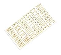 Autocollants lettres en métal 3D avec chiffres dorés pailletés en PVC pour journal, cahier, scrapbooking, lettres dorées