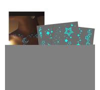 Autocollants lumineux, autocollants à paillettes imperméables pour le maquillage, bijoux résistants à la transpiration pour le visage, le corps lors de fêtes