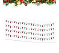 Autocollants lumineux de Noël - 4 pièces Décorations de Noël - Kit de bricolage créatif saisonnier pour - Carte d'album d'hiver décorative - Collection d'éléments d'artisanat pour les esclaves