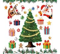 Autocollants magnétiques de décoration d'arbre de Noël, décor de Vacances Polyvalent, PVC, Aimant de réfrigérateur de Noel, aimants du père Noël, idée de Cadeau de Vacances Amusante, pour armoires de