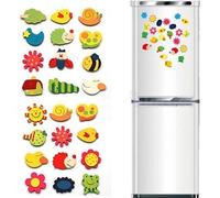 Autocollants Magnétiques Pour Réfrigérateur 12 Pièces/Ensemble Mignons, Animaux De Dessin Animé Colorés Pour Bébés, Jouets Éducatifs, Accessoires De Décoration Pour La Maison