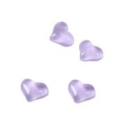 Autocollants magnétiques transparents colorés en forme de cœur d'amour for réfrigérateur, tableau de messages mural avec photos, 12 pièces(Purple)
