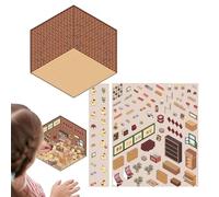 Autocollants Maison - Stickers Paysage pour | Décoration Miniature pour Chambre, Scène en Relief pour Scrapbook, Autocollants Décoratifs pour, Stickers Muraux pour Création