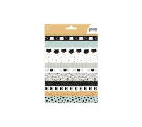 Autocollants masking tape - Artemio - Terrazzo Cat - 3 feuilles - Papier semi-transparent - Idéal scrapbooking