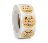 Autocollants Merci De Soutenir Ma Petite Entreprise, Étiquettes En Papier Kraft Rose Noir, Pour Magasin, 100 ? 500 Pièces