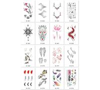 Autocollants Mignons À Motifs De Papillons De Dessin Animé, Autocollants Réalistes De Lettres Anglaises Pour Tatouage 60 * 105mm A091