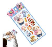 Autocollants mignons avec animaux - Set de stickers artisanaux en silicone pour dessins animés 3D, mini autocollants, autocollants décoratifs, imperméables, dessins à thème animaux Kawaii | Kit de