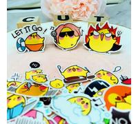 Autocollants Mignons En Papier «Petit Poulet Jaune» Pour Enfants, Autocollants Amusants Faits Maison Pour La Tenue De Livres Sur Ordinateur Portable/Scrapbooking Décoratif/Bricolage, 40 Pièces