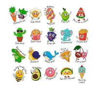 Autocollants Mignons - Motif À Jeux De Mots Dessin Animé Nourriture Et Animaux,800 Pièces Étanches Motivationnels Ados Scrapbooking Journaling