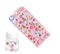 Autocollants mini mignons 3D - Stickers gonflés en pour, animaux et aliments, autocollants adhésifs PVC pour carnet, scrapbooking et décoration créative