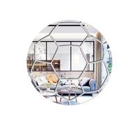 Autocollants miroir acrylique | Autocollant mural miroir hexagonal de football - Autocollant miroir imperméable, décoration murale simple, décoration de la maison