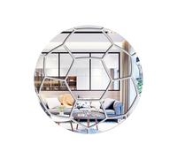 Autocollants miroir acrylique - Autocollants muraux hexagonaux de football - Décoration de maison en acrylique moderne étanche pour salon, bureau, maison