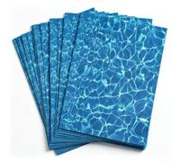 Autocollants Motif Eau 20PCS 29.7x21cm Auto-Adhésif Pour Maquettes | Glossy Coated Paper, Realistic Water Texture, DIY Sand Table Landscapes, Pools & Rivers, Tear-resistant