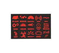 Autocollants Motifs Autocollants Pour Boutons De Commande De Voiture Universels Autocollants Créatifs Pour Tableau De Bord Et Console Décorations Intérieures(Red Black)