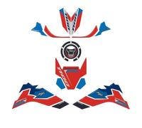 Autocollants Moto pour H&Onda CRF1100L Africa Twin Adventure Sports 2024 ADV, Kit De Protection en Résine Autocollant De RéServoir(Rouge,X-1)