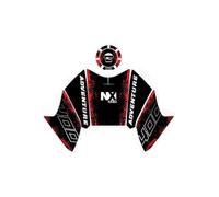 Autocollants Moto pour H&Onda NX400 NX 400, Protections De Réservoir en Cuir Givré ProtéGe-RéServoirs(Rouge)