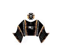Autocollants Moto pour NX400 NX 400, Protections De Réservoir en Cuir Givré AntidéRapants RéServoir(Orange)