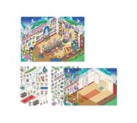 Autocollants multi-scènes en PET pour décoration de paysage, convient pour l'espace créatif et les zones d'étude