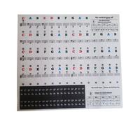 Autocollants multicolores pour clavier de piano, lettres en gras, très adaptés à l'apprentissage des enfants