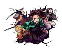 Autocollants muraux 3D à thème, autocollants muraux d'animation de dessins animés, autocollants à effet 3D, pour chambre d'enfant, salon, 50 x 38,5 cm