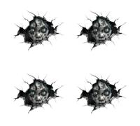 Autocollants muraux 3D effrayants réalistes pour Halloween, créatures sombres sanglantes, décoration pour murs, salon, fête d'horreur